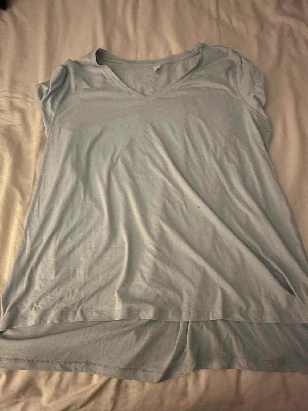 90 Degree By Reflex Pale Blue V-Neck Cap Sleeve Tank